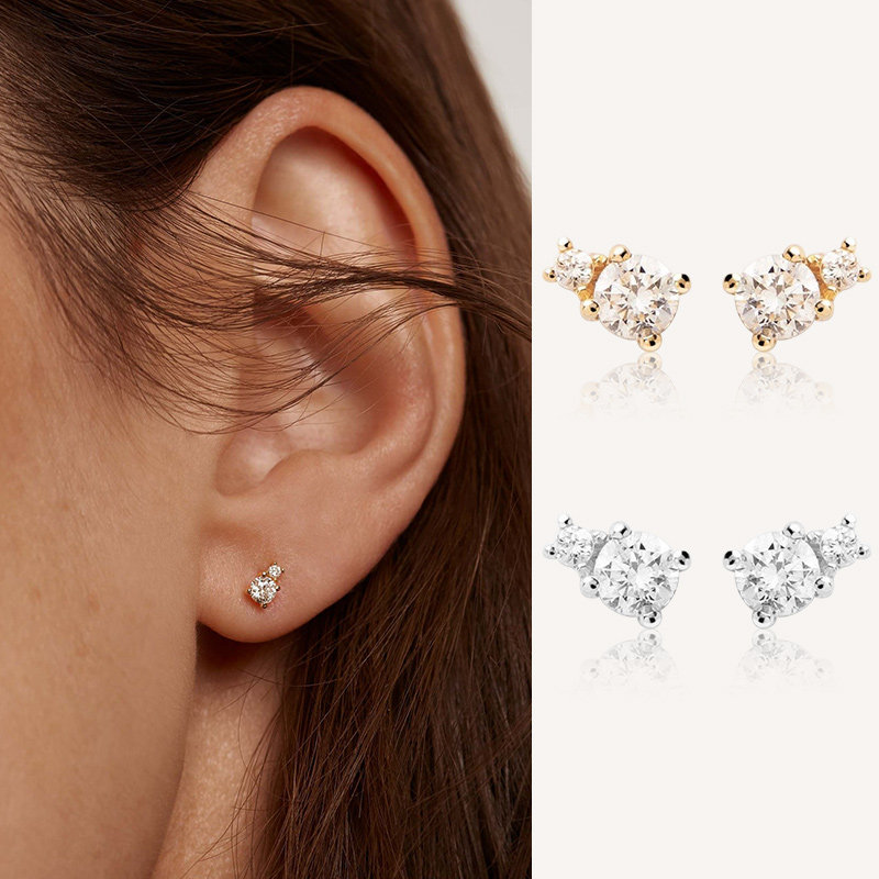 PDPAOLA纯银高级感女简约耳环