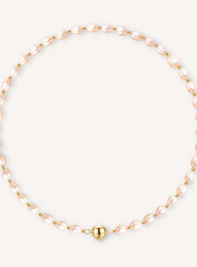 VITARING小米粒珍珠项链女小众设计纯银锁骨颈链女生日圣诞节礼物