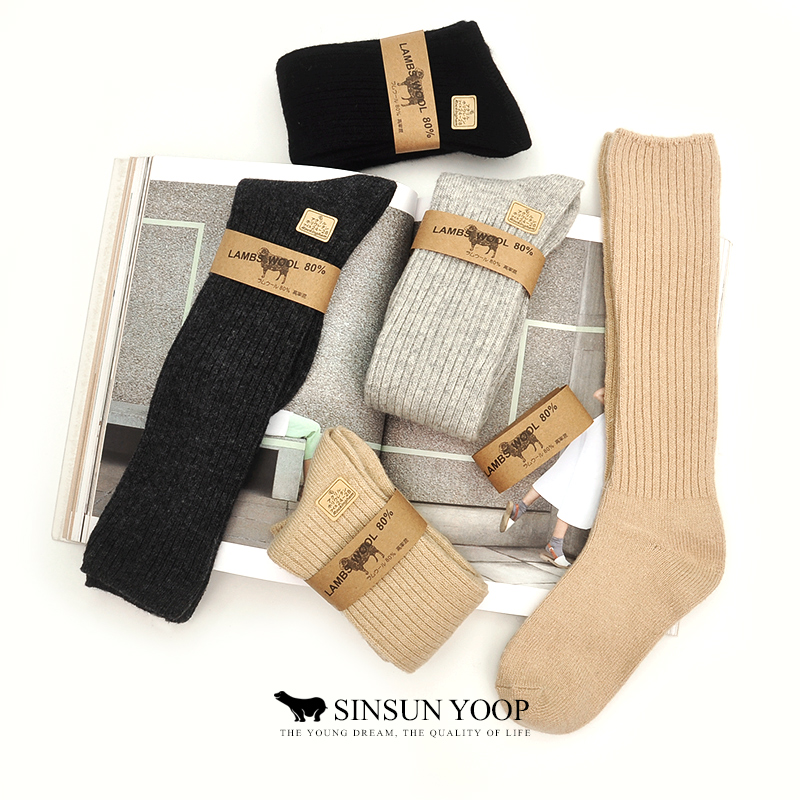 中长羊绒女士保暖小腿包邮堆堆袜