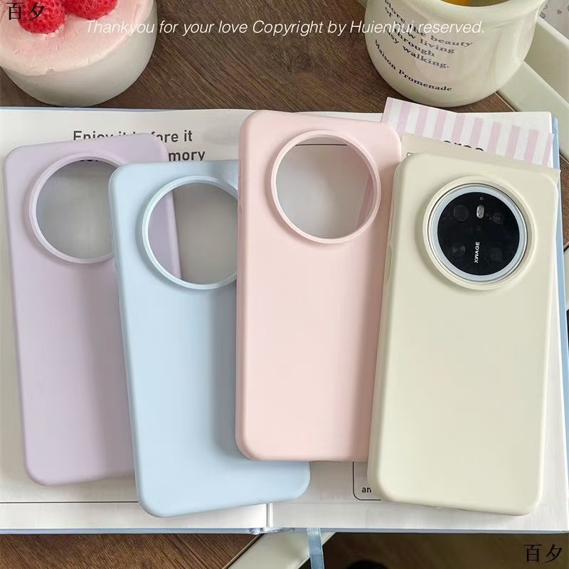 纯色液态硅胶适用华为mate80promax新款手机壳mate70RS情侣款P60/p50高级感nova14/13防摔男女12活力版软10