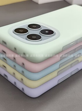 果冻纯色亲肤适用红米note14手机壳K80pro液态硅胶防滑保护套ins风软糯红米K60至尊版防摔k70情侣款