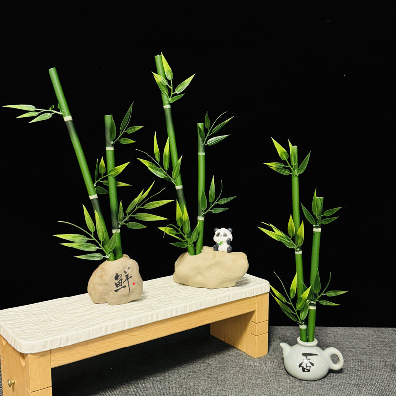 酒店刺身摆盘装饰仿真花草竹子创意盘饰日料寿司拼盘餐厅意境摆件,特色手工艺,竹编/竹雕,淘宝优惠券,粉丝福利购,淘宝优惠卷