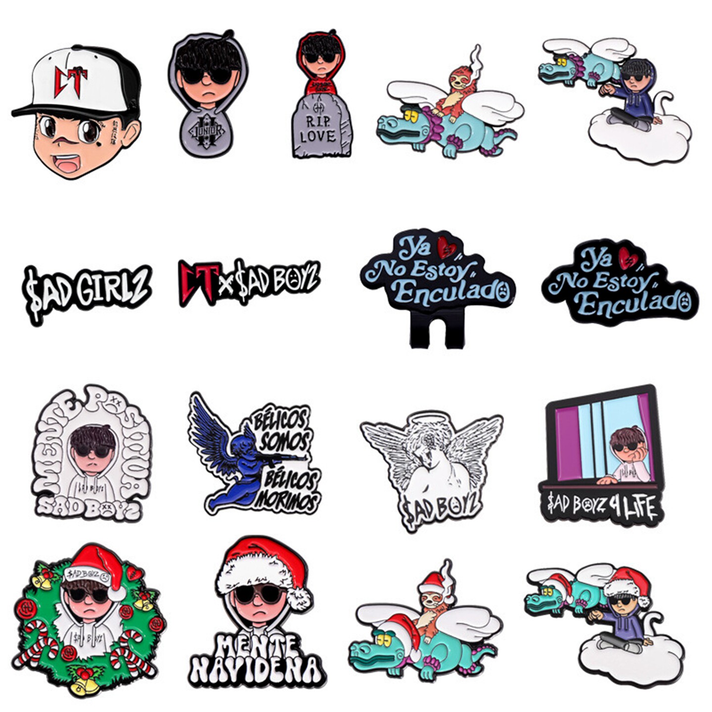 新款高尔夫马克marker帽子装饰品帽夹帽针卡通动漫形象烤漆徽章