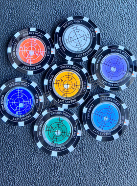 高尔夫马克果岭坡度阅读器水平仪Golf用品球位标marker双面球标