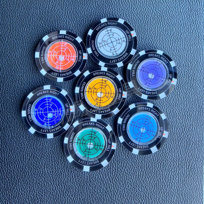 高尔夫马克果岭坡度阅读器水平仪Golf用品球位标marker双面球标