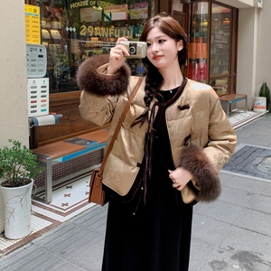【现货】90绒真狐狸毛新中休闲羽绒服2693-P335-K448图片