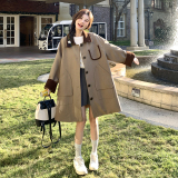 现货韩版宽松休闲风衣外套705-P155-K218，女装风衣，浙宝189