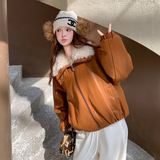 【现货】加绒加厚皮衣外套7919-P195-308，女装皮草，浙宝189