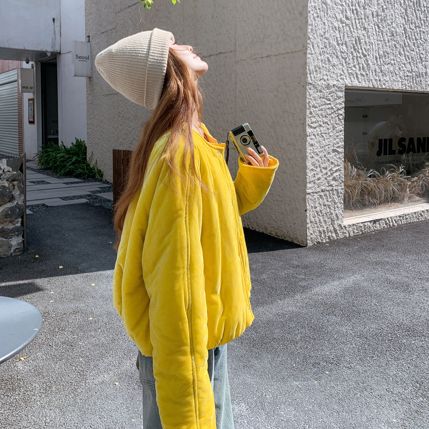 【现货】丝绒纯色高级感休闲棉服外套8815黄-P195-K318,女装棉衣/棉服,浙宝189