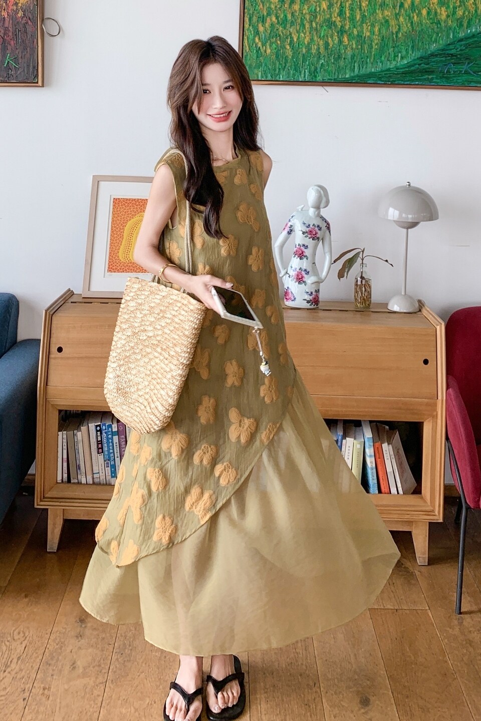 【现货】新中拼接连衣裙7130-P125-K188,女装连衣裙,浙宝189