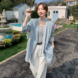 【现货】蕾丝拼接牛仔休闲西服外套795-P165-K228，女装西装，浙宝189