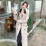 【现货】韩版设计款长款风衣651-P165-K218，女装风衣，浙宝189