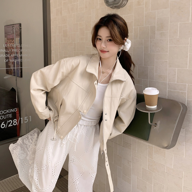 【现货】蛋白皮休闲皮衣8181-P165-K268,女装皮衣,浙宝189