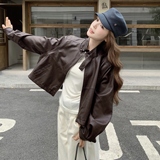 【现货】袖子可脱卸两穿PU皮衣外套8122-P165-K238，女装皮衣，浙宝189