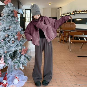 【新款 现货】863-P235-K348围脖领保暖羽绒服（90绒）图片