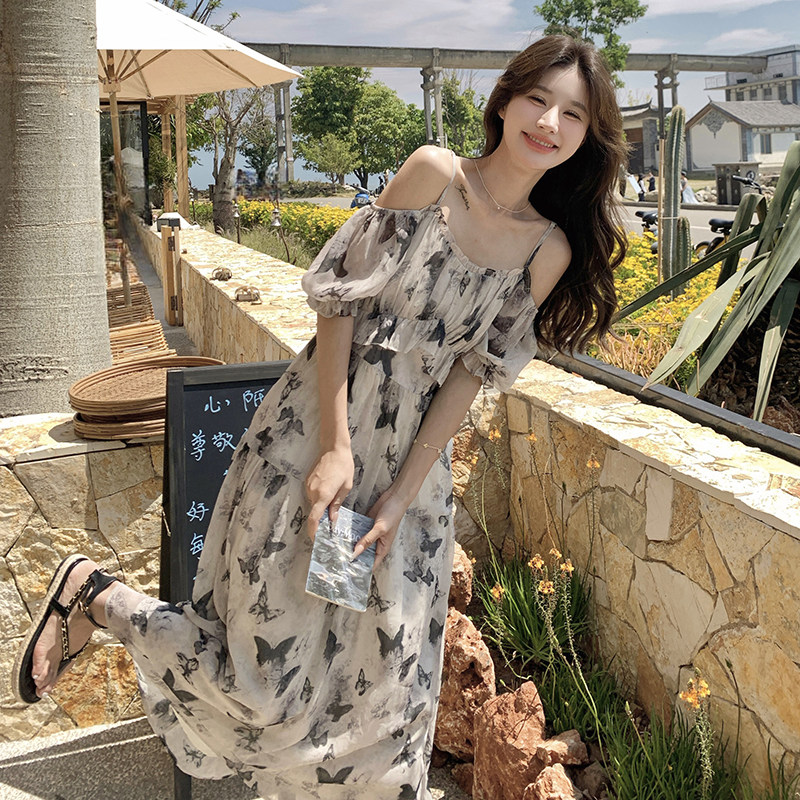 【现货】肩膀两穿连衣裙721-P125-K188,女装连衣裙,浙宝189