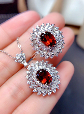 套装S925银空托6*8mm