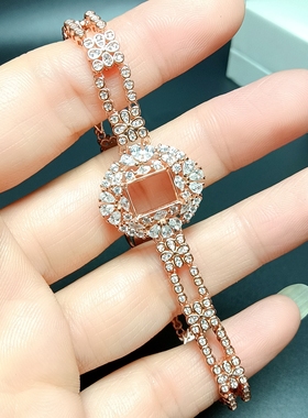 S925纯银手链7*9mm长方形