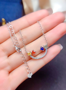 s925银链牌白金3*3mm代镶空托
