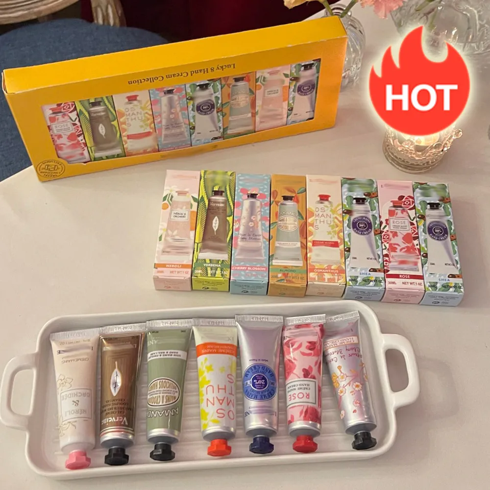 欧舒家护手霜套装乳木果去手纹女士保湿滋润8支装