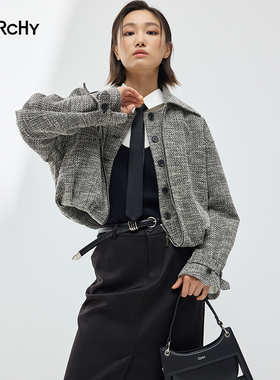 LARCHY来尔佳昵2025春装拼接毛织背心