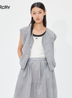 LARCHY来尔佳昵2025夏装喷色印字母背心