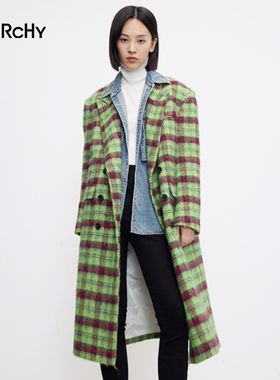 LARCHY来尔佳昵2024冬装翻领长大衣