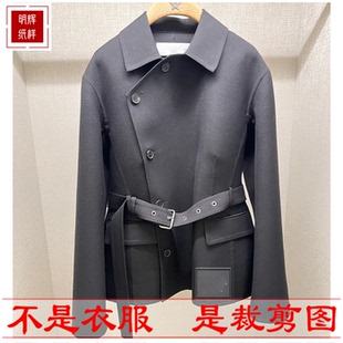 明辉纸样秋冬新款 裁剪样板缝纫做衣服图纸25105 女外套双面呢修身