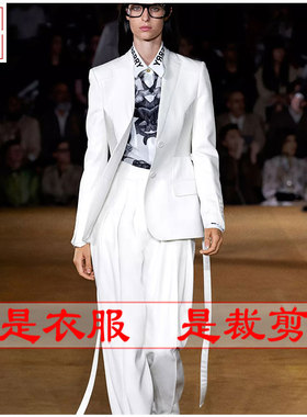 实物1:1图纸新款春秋修身抖音同款走秀女西装外套裁剪纸样-20068