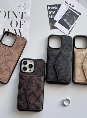 高级感适用17手机壳苹果16promax苹果15plus保护套14pro风琴卡包保护壳iPhoneAir欧美奢华皮质13