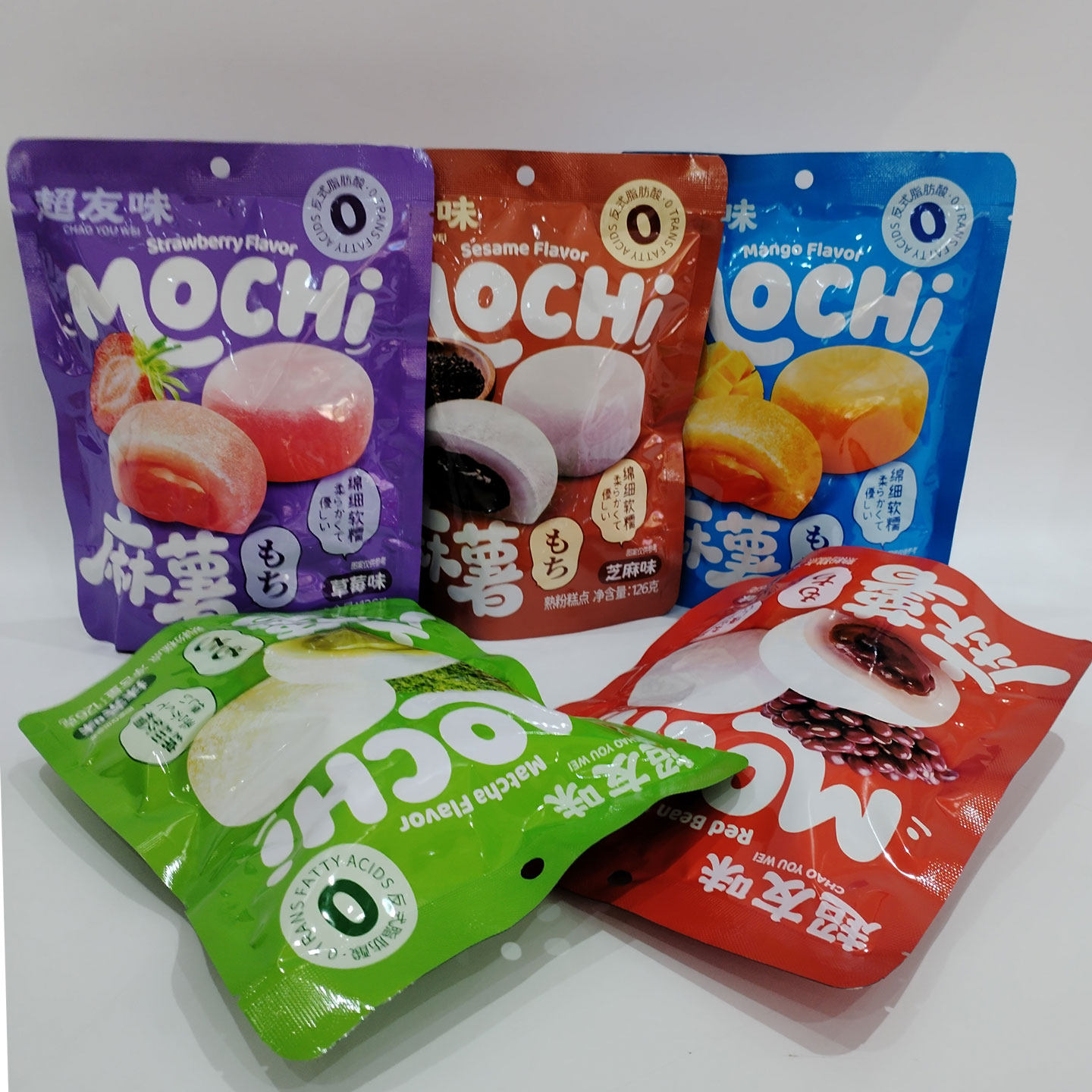 超友味麻薯袋装126g红豆芝麻芒果草莓抹茶味可冰镇解馋休闲零食