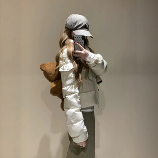美式短款立领2026冬季新款羽绒棉服女面包服修身棉衣加厚棉袄外套