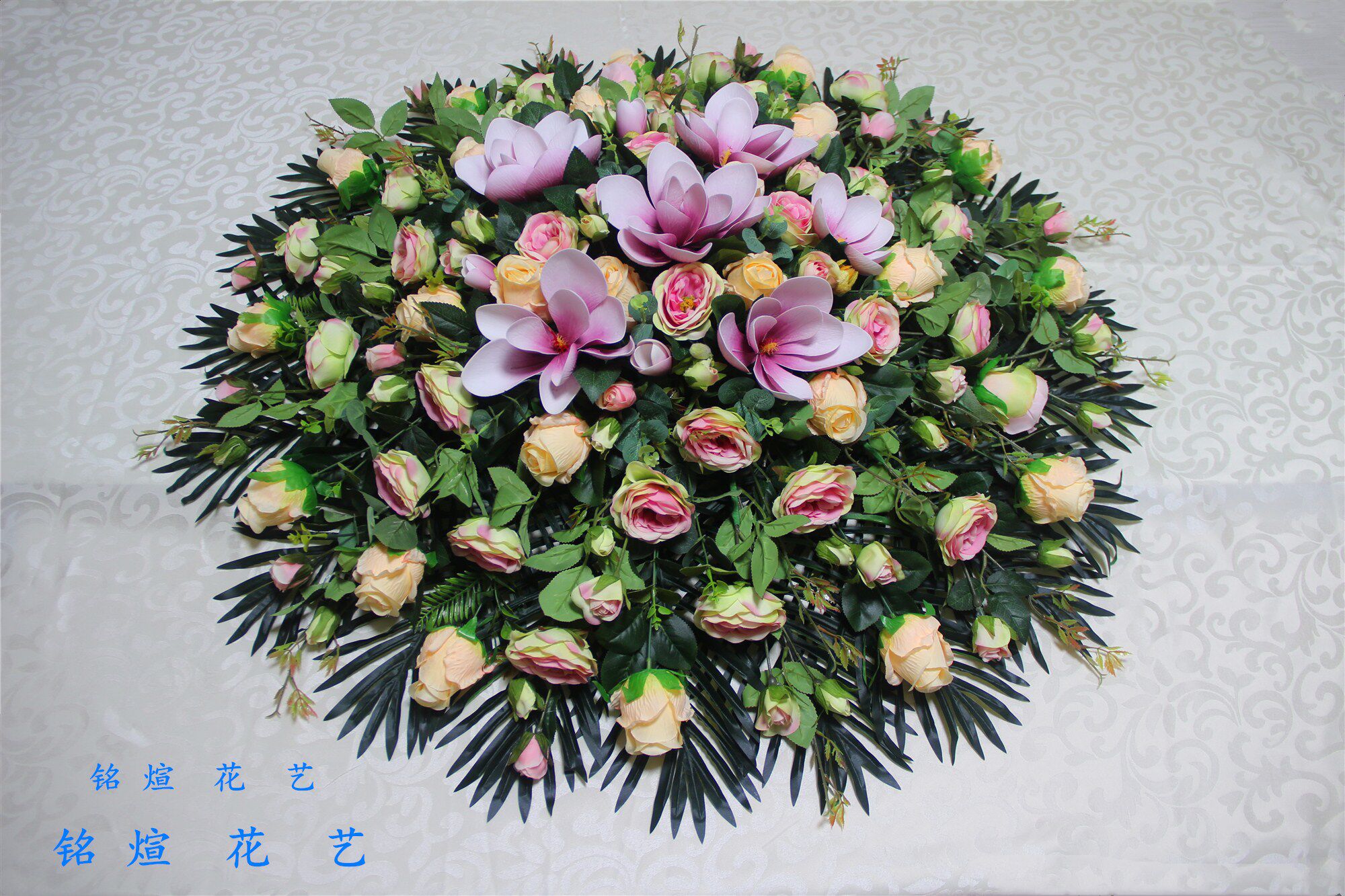 餐桌花欧式假花圆桌花台花绢花酒店餐桌花会议桌花北京餐桌花包邮