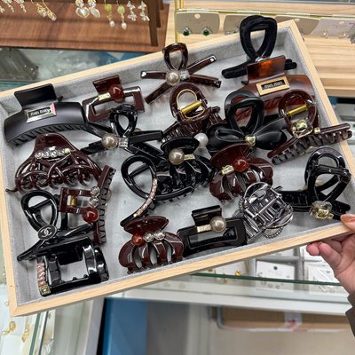 高级感发夹南瓜抓夹女2024新款半抓头发头饰高马尾固定神器小夹子