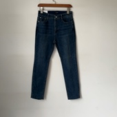 女九分裤 G01瑕疵 牛仔裤 小直筒弹力高腰修身 处理品薄绒植绒秋冬季