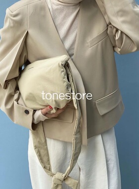 【现货清仓】韩国maison marais春夏极简假斗篷式无扣西服女西装