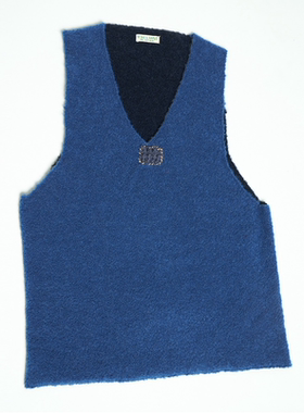 现货 韩国品牌MISU A BARBE正品21秋冬羊毛贴片手工针织马甲