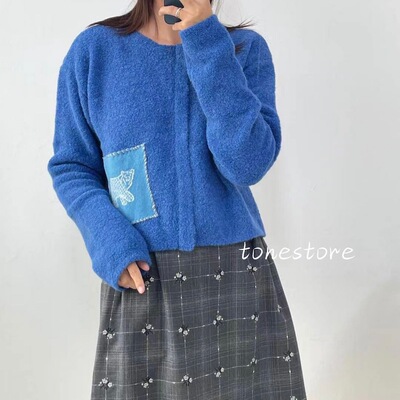 手工羊毛针织开衫可爱