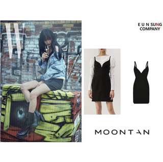 【现货清仓】韩国设计师品牌MOONTAN吊带紧身胸衣连衣裙泫雅同款