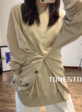 【现货清仓】韩国设计师品牌RECTO 20SS纽扣式薄款针织毛衣