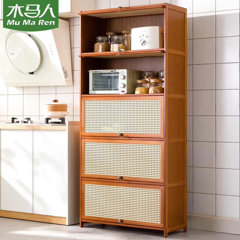 厨房调料架子收纳置物架用品整理架分层多功能置物橱柜餐边柜子25