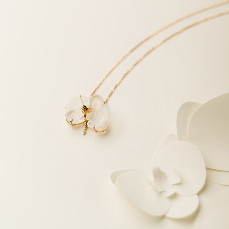 SU live素原首饰18K金饰品专柜女神礼物兰芯蕙质项链热卖