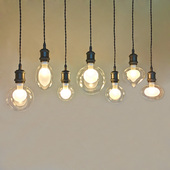 店过道阳台创意个性 轨道吸顶式 吊灯餐厅店铺商用吧台服装 小吊灯泡