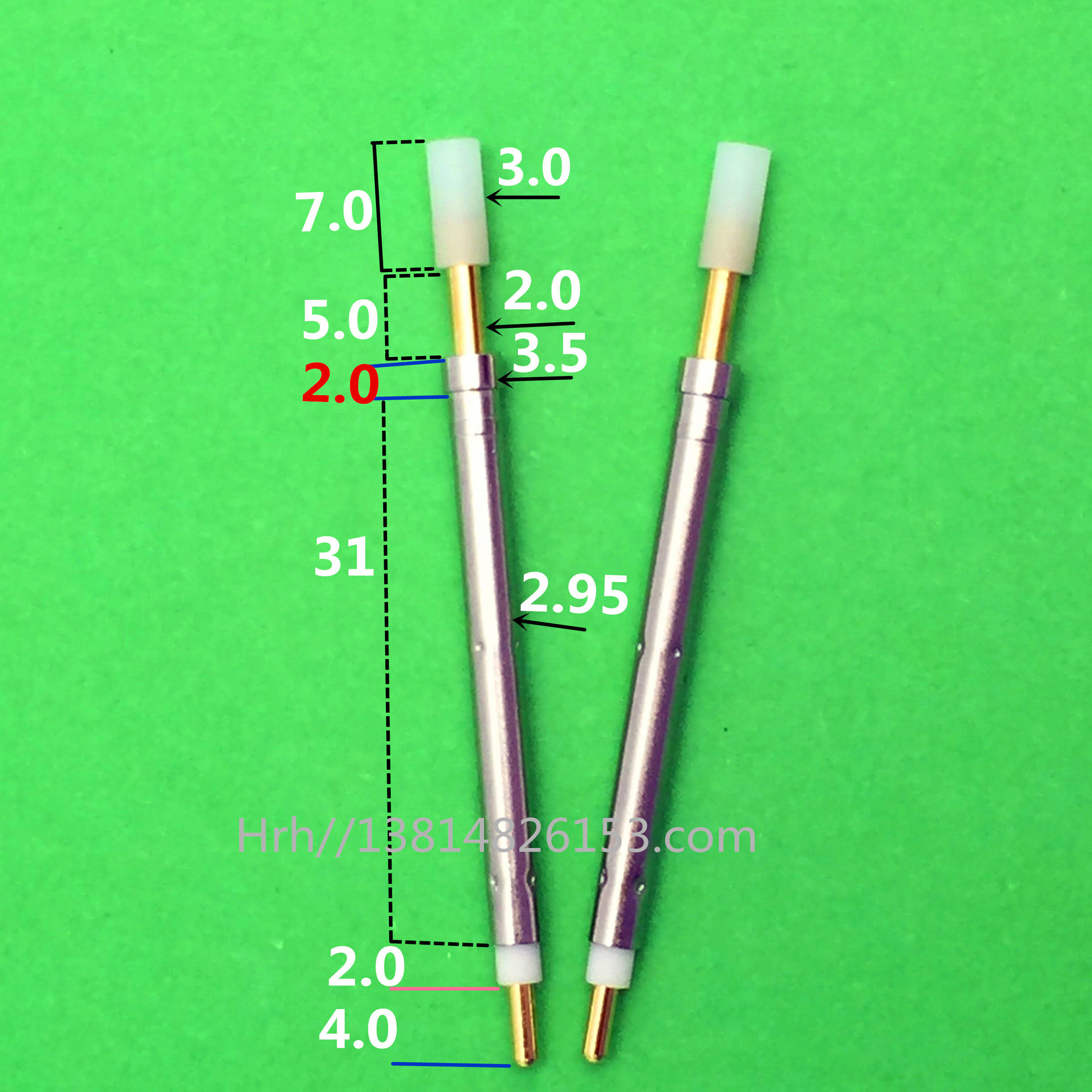 Switch needle KG-300K probe Huarong 3 0 normally open thimble plastic steel head length 5L 7L insulated test needle