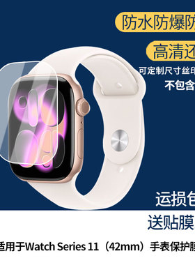 适用于苹果 Apple Watch Series 11（42mm）手表 屏幕贴膜软性钢化膜高清贴膜凸面水凝膜防爆膜防蓝光膜磨砂