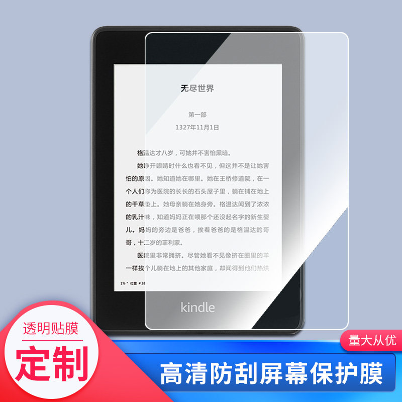 适用于Kindle Paperwhite 11th Gen 第11代 电纸书 8G 6.8英寸平板贴膜软性钢化膜防爆膜防蓝光膜防刮膜 - 实物图