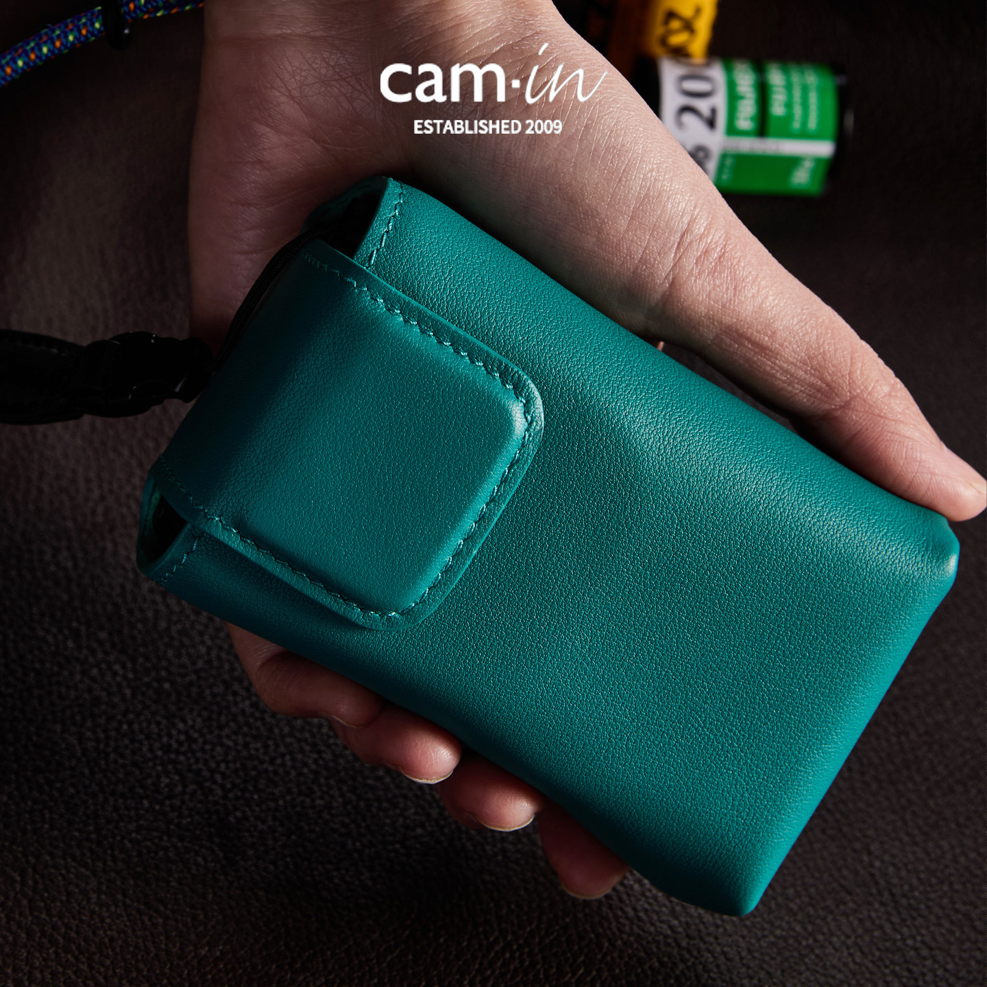 cam·in swift牛皮相机包竖版便携数码小包适用理光gr2gr3x收纳包