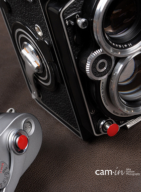 cam-in红色超薄mini款适用尼康富士徕卡旁轴数码相机专用快门按钮