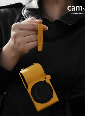 cam·in手掌纹牛皮指环带适用理光GR4/GR3/GR2索尼小黑卡多色指带