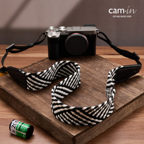 cam-in单反照相机背带黑白条纹